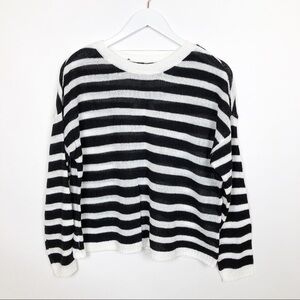 SO Striped Scoopneck Crewneck Sweater Top